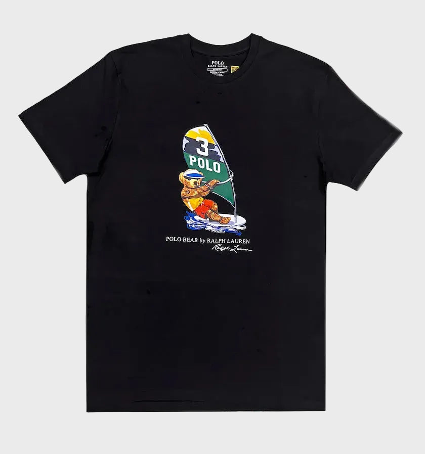 Polo Bear Tees | Black / Windsurfing