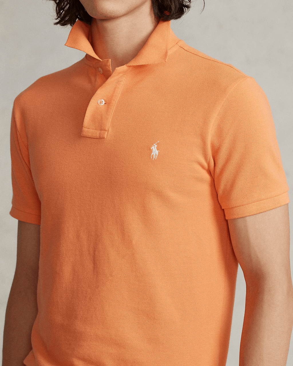 Mesh Polo Shirt | Orange