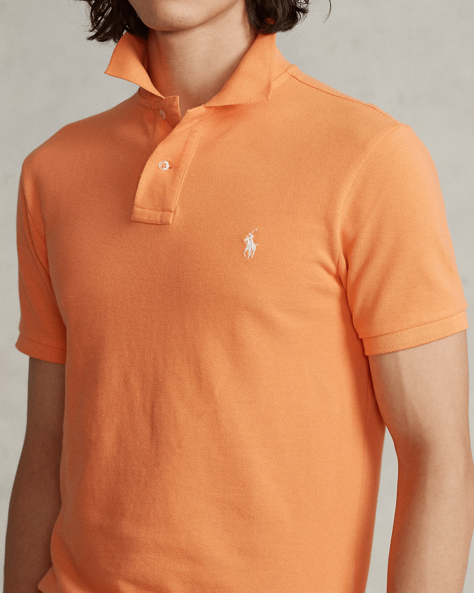 Mesh Polo Shirt | Orange